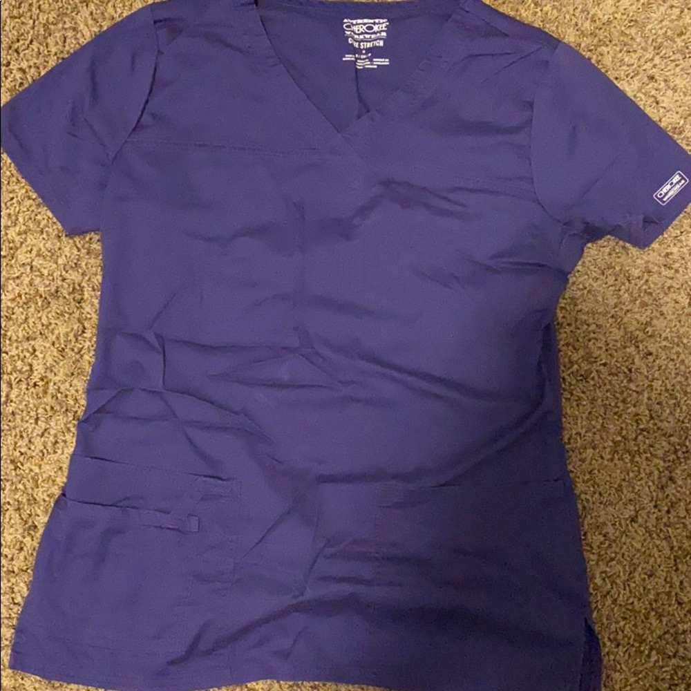 Lot of 2 scrub tops and 1 bottom